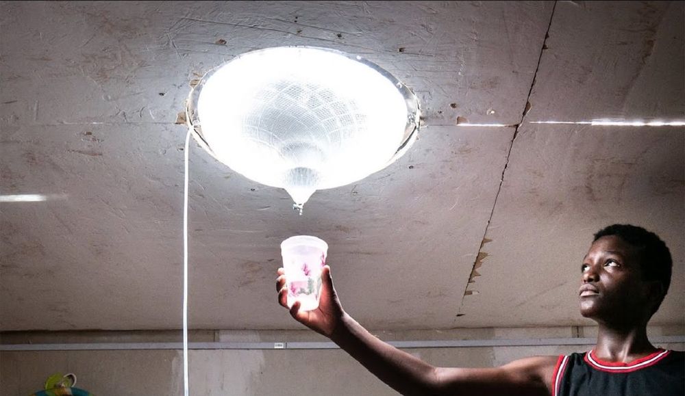 A Hybrid Solar-Powered Skylight Also Desalinates Water for Drinking